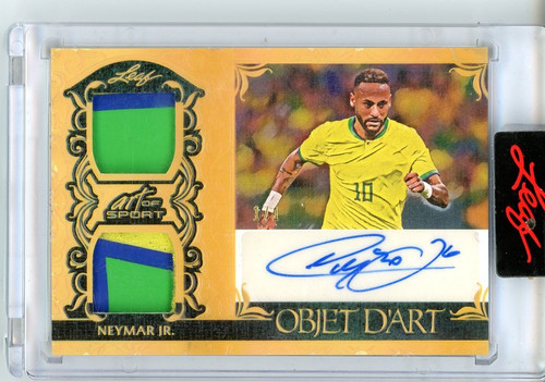 2023 Leaf Art of Sport Neymar Jr. Dual Game Used Patch Auto TRUE 1/1