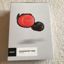 BOSE SoundSport Free Wireless Earbuds Orange Navy Bluetooth Charging Case