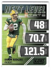 2021 Panini Score Aaron Rodgers Next Level Stats Green Bay Packers #NL4