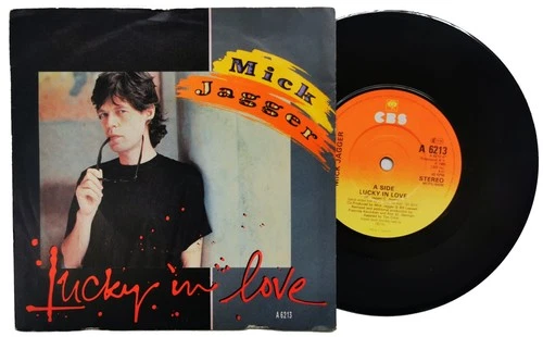 ROLLING STONES - MICK JAGGER 7" Lucky In Love 1985 UK VINYL Single