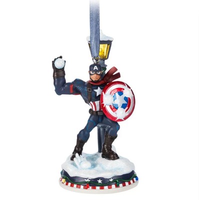 Disney Captain America Light Living Magic Christmas Sketchbook Ornament No Box