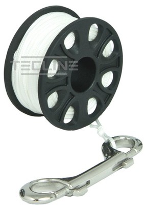 UWFUN24: TECLINE Spool 30 m mit Edelstahl-Karabiner