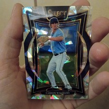 2025 Panini Select #54 - Carson Williams - Cracked Ice- Rays