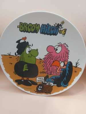 The Chicago Tribune Broom Hilda Vintage 1976 Cartoon Character Plate