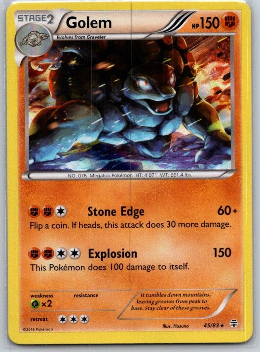 Golem 45/83 Holo Rare Generations Pokemon Near Mint