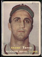 1957 Topps #37 Frank Torre (low grade)