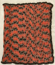 Orange And Gray Grey Crochet Baby Blanket Cat Friendly House