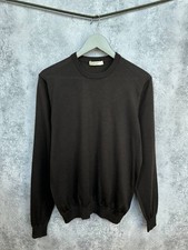 SuitSupply Merino Wool Crew Neck Sweater Chocolate Brown Fine Knit Pullover Sz M