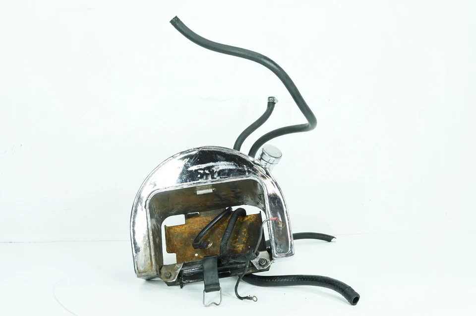 1989 Harley Softail FLST Heritage OEM tanque de óleo reservatório garrafa vasilha enferrujada - Imagem 3 de 4