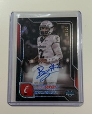 2025 Bowman University Chrome Brendan Sorsby. Black Auto 2/10. Jersey Number
