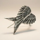 Sterling Silver Brooch Angel Wings Genuine Solid Hallmarked 925 Handmade Empress
