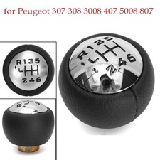 Pomo de cambio manual de 6 velocidades apto para Peugeot 307 308 3008 407 807 negro