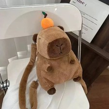 Cute Capybara Plush Backpack Kawaii Stuffed Animal Crossbody Shoulder Bag Gift