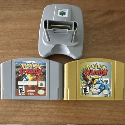 Nintendo 64 N64 Pokémon Stadium + Pokémon Stadium 2 Lot w/ Transfer Pak