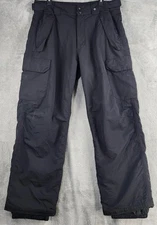 Polar Edge Snow Pants Mens Large Black Silver Series Waterproof Insulated Cargo