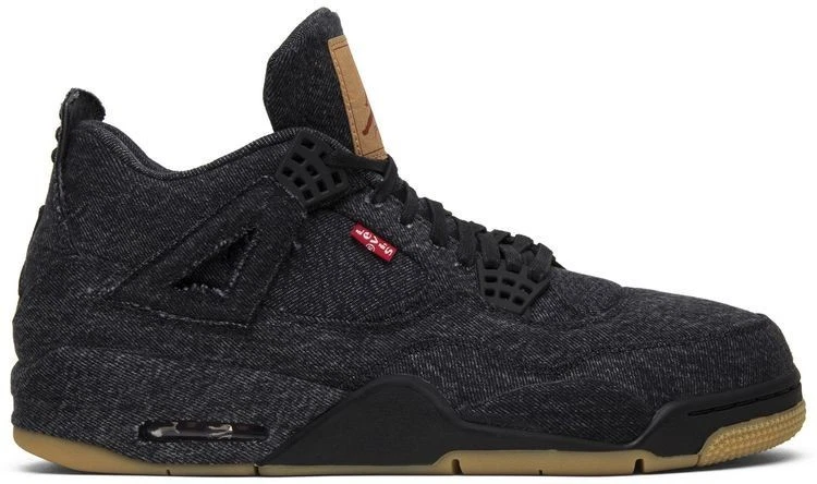 Size 12 - Jordan 4 Retro x Levi\'s Black Denim 2018 Jordan 4 Retro x Levi main image 3