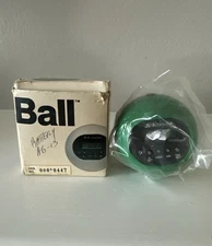 Vintage JS&A Green Time Ball Digital Alarm Clock 2" Mini Travel Space Age - New