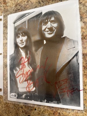 Sonny & Cher Dual Signed 8x10 Photo JSA Certified Autograph