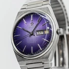 *NEAR MINT* Vintage OMEGA Seamaster Ref.166.0215 Auto Day/Date Purple 35mm Men's