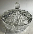 VTG 1960s Anchor Hocking Clear Glass Candy Dish With Lid 6.5"