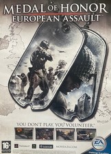 Medal Of Honor European Assault RARO PS2 XBOX 60 cm x 42 cm poster promozionale