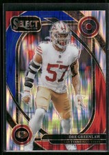 2024 Panini Select #252 Dre Greenlaw Red & Blue Prizm Shock