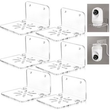 6 Pack Acrylic Floating Wall Shelves for Security Cameras, Baby Monitors, Spe...