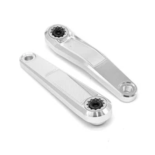 Buzz Bar Ebike Cranks - Left Offset Square Drive 160mm - Silver-Silver V3.1