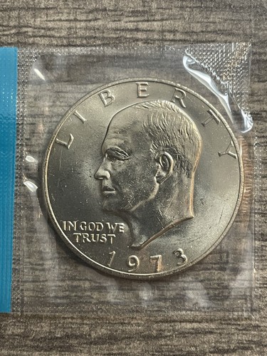 1973 P Eisenhower Dollar $1 Coin from US Mint Set BU Cello Philadelphia Ike