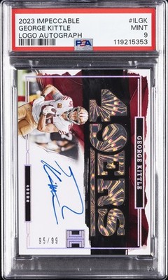 2023 PANINI IMPECCABLE IMPECCABLE LOGO AUTOS #ILGK GEORGE KITTLE 95/99 PSA 9