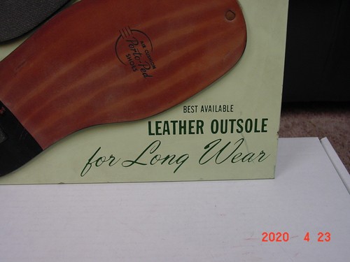 Vintage Original Portage Mens Shoes Advertising POS Sign - Picture 3 of 5