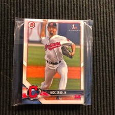 (10) 2018 BOWMAN DRAFT #BD-34 NICK SANDLIN PROSPECT CARD LOT  CLEVELAND INDIANS