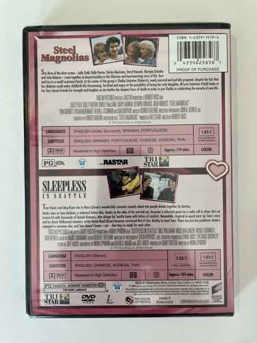 Steel Magnolias / Sleepless in Seattle DVD double feature Julia Roberts Tom Hank - Picture 2 of 2