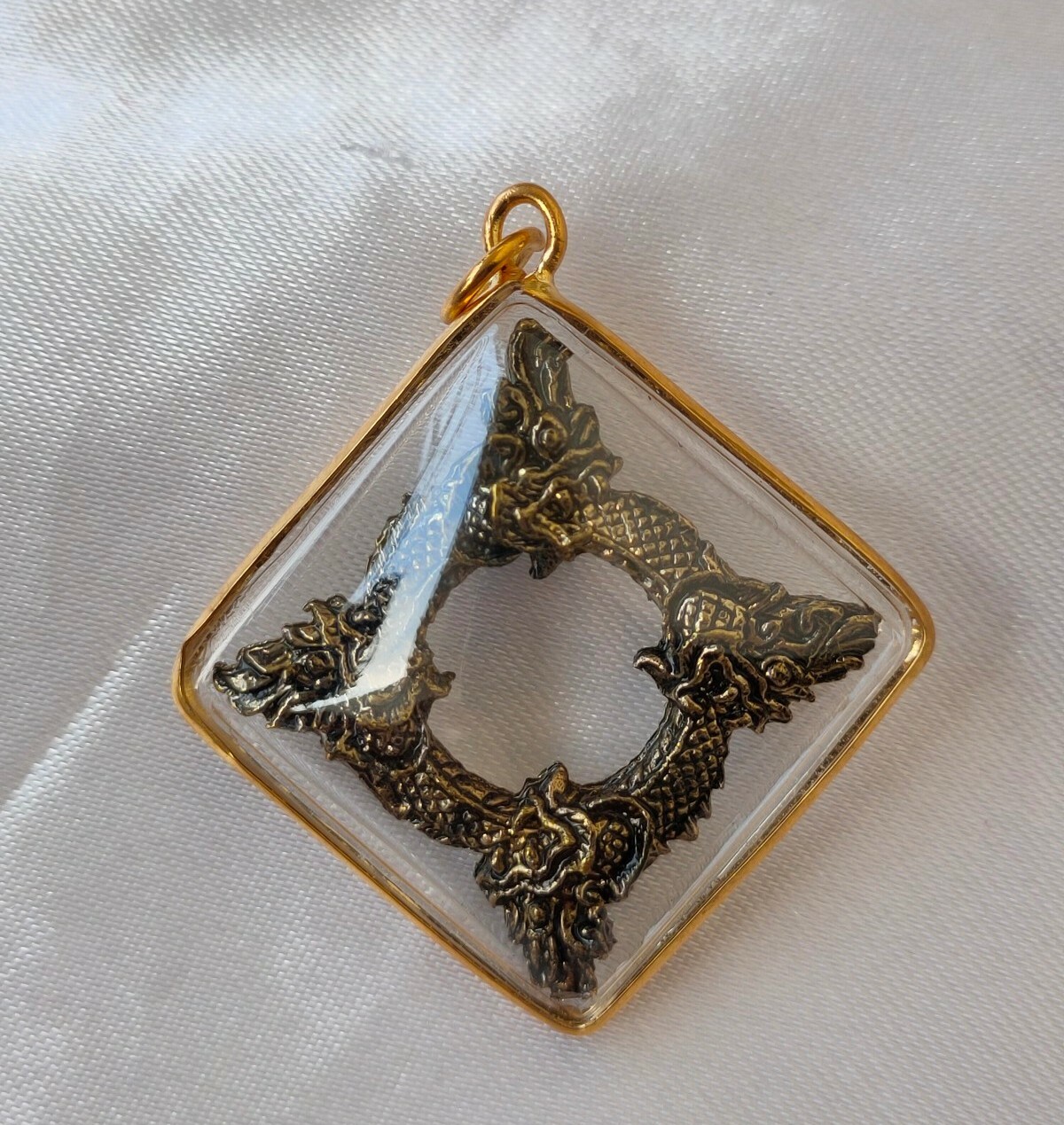 Pendant Talisman Loop Nak Bath Ouroboros Naga LP Buddha Thai Yant