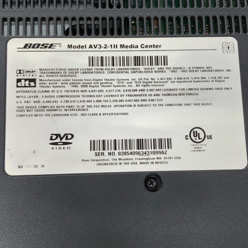 Bose 321 AV 3-2-1 Series II Media Center Console *QTY - Picture 10 of 10