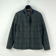 Jack Murphy Tweed Jacket Womens 14 Grey Check Wool Moon Country Races Outdoor
