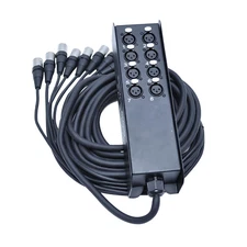 Speakers 8 Channel Low Profile XLR Send Sub Snake Cable, XLR Splitter Cable, 25