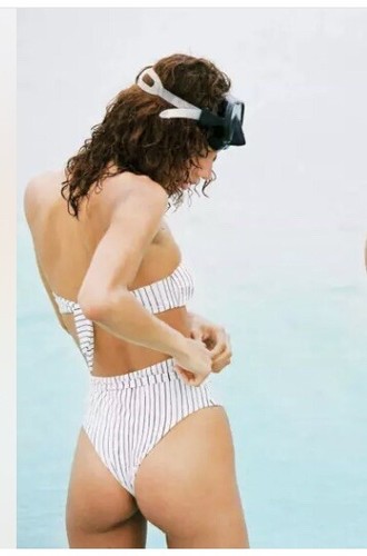 NWT $225 Vitamin A Mila Bolero Stripe Sz 8 Bandeau Top & Sz 10 Lola Bottom - Picture 10 of 11