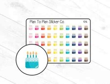 1016 Birthday Cake Party Planner Stickers.