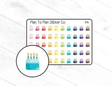 1016~~Birthday Cake Party Planner Stickers.