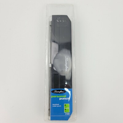 Swingline Personal 3 Hole Punch School & Office Handheld Metal 6 Sheets Capacity