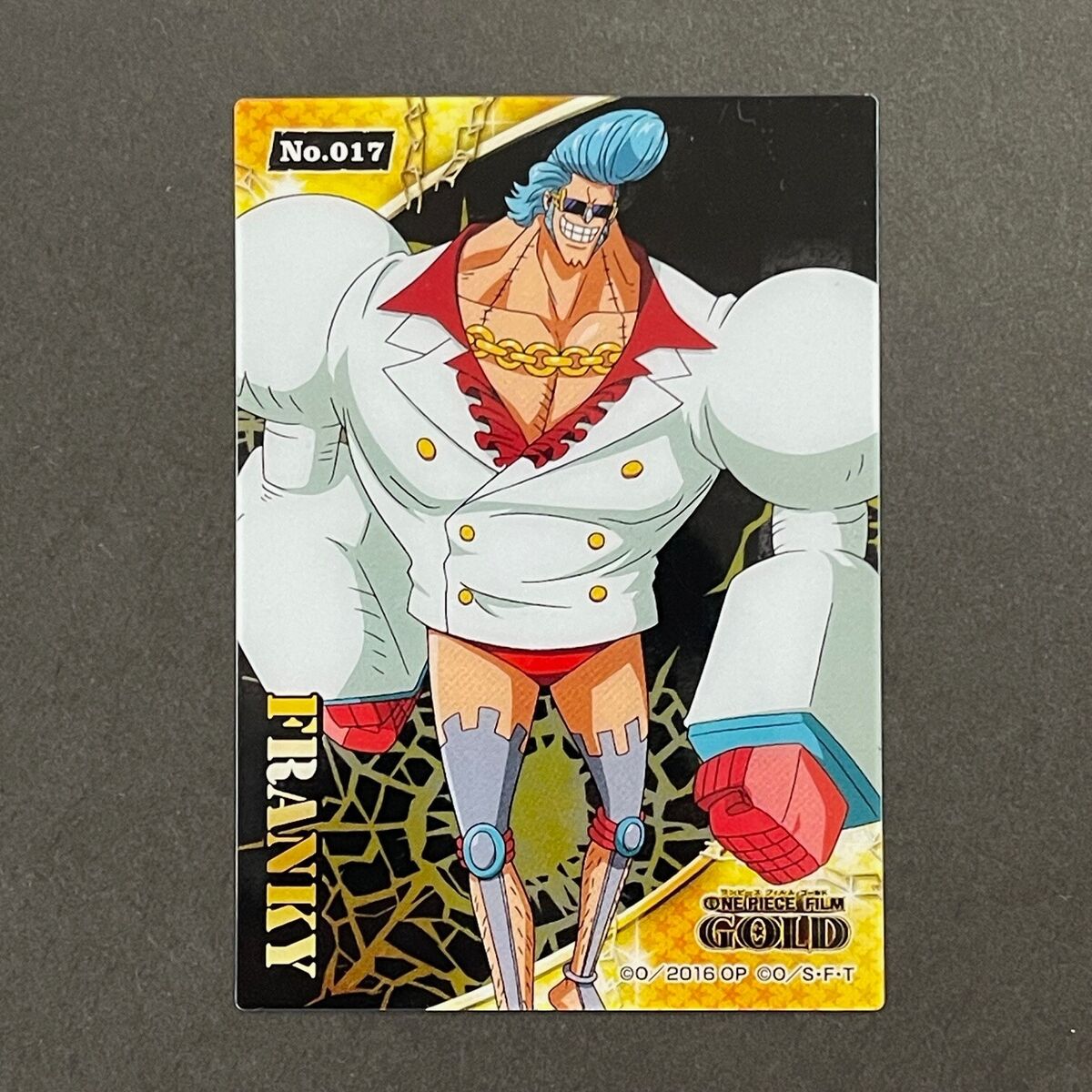 17M44 Franky One piece Movie Film Gold Clear Card Japanese 17M44 Franky One piece Movie Film Gold Clear Card Japanese