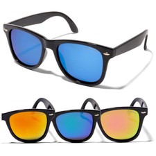 Retro Round Mirrored 80's Retro Wayfr Classic Casual Mens Womens Sunglasses