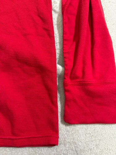 Polo Ralph Lauren Crew Neck Pony Shirt Mens Large Red Thermal Long Sleeve - Picture 6 of 7