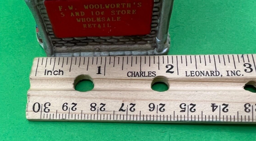 F. W. Woolworth Store Figurine ~ Christmas Ornament ~ Hanging 3 inches - Picture 8 of 9