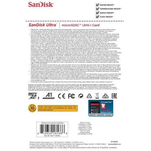 SanDisk Ultra MicroSD Card 32GB 64GB 128GB 256GB Class 10 SDHC SDXC TF Memory - Picture 34 of 68