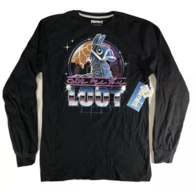 Fortnite Epic Games Give Me The Loot Llama Graphic Shirt Mens 2XL NEW