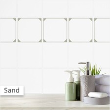 Fliesenaufkleber Fliesenrahmen Muster Sand | Fliesenfolie für Küche & Bad