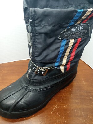 Vtg Arctic Comet Mens Black Navy Insulated Zip Down Snow Boots Size 9 Snowmobile Vtg Arctic Comet Mens Black Navy Insulated Zip Down Snow  main image 3