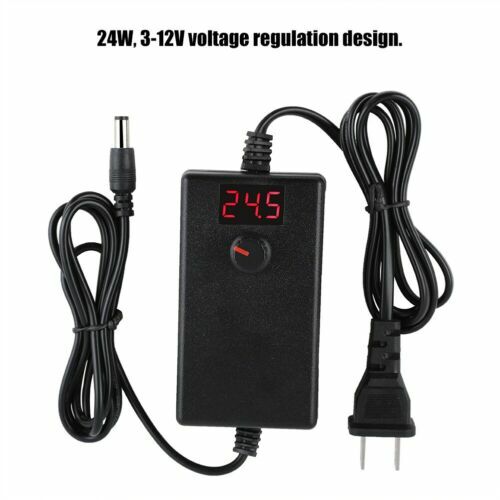 DC3-12V 2A Power Supply Adapter Charger Light w/ LED Digital Display AC100-240V - Picture 6 of 43